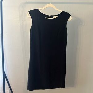 Black silk shift dress